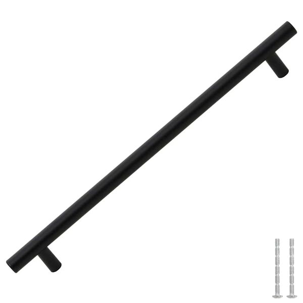 vidaXL Rukoväte na skrinku 5 ks čierne 224 mm nehrdzavejúca oceľ