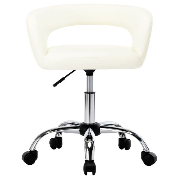 vidaXL Jed&aacute;lensk&eacute; stoličky 6 ks biele umel&aacute; koža