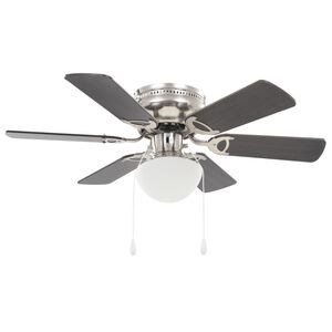 vidaXL Ozdobn&yacute; stropn&yacute; ventil&aacute;tor s osvetlen&iacute;m, 82 cm tmavohned&yacute;