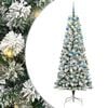 vidaXL Umel&yacute; Skl&aacute;pac&iacute; Vianočn&yacute; Stromček 300 LED Zelen&aacute; a biela 210 cm