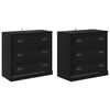 vidaXL Komody 2 pcs Čierny dub 70 x 35,5 x 67,5 cm Kompozitn&eacute; drevo