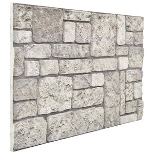 vidaXL N&aacute;stenn&eacute; panely 10 ks 100 x 50 cm Siv&aacute; EPS pena