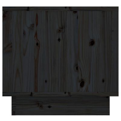 vidaXL Nočné stolíky 2 ks čierne 35x34x32 cm masívne borovicové drevo