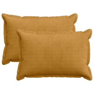 vidaXL Poťah na podložku 2 ks HOUTEN Žlt&aacute; 30 x 50 cm man&scaron;estr