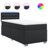 vidaXL Boxspring posteľ s matracom čierna 80x200 cm umel&aacute; koža