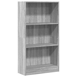 vidaXL Knižnica siv&aacute; sonoma 60x24x109 cm kompozitn&eacute; drevo