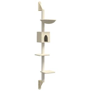 vidaXL N&aacute;stenn&eacute; &scaron;krabadlo pre mačky kr&eacute;mov&eacute; 187 cm