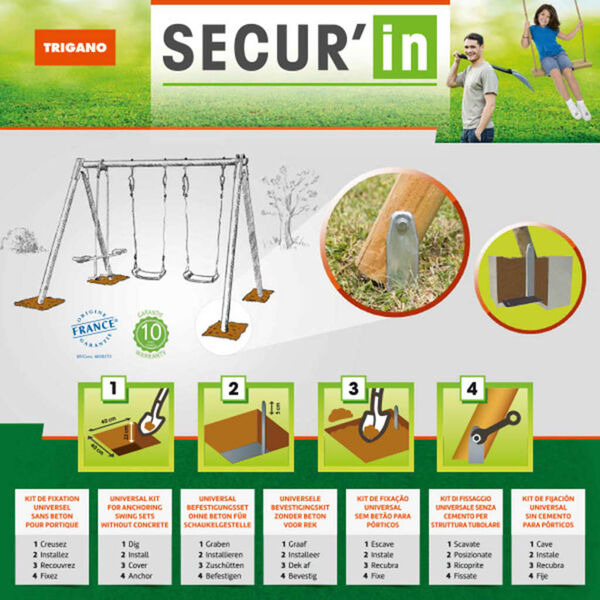 TRIGANO Kotevná sada pre hojdacu sadu Secur'in J -900590