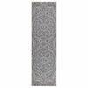 vidaXL Vonkaj&scaron;&iacute; koberec s ploch&yacute;m tkan&iacute;m 80x250 cm modr&yacute; vzorovan&yacute;