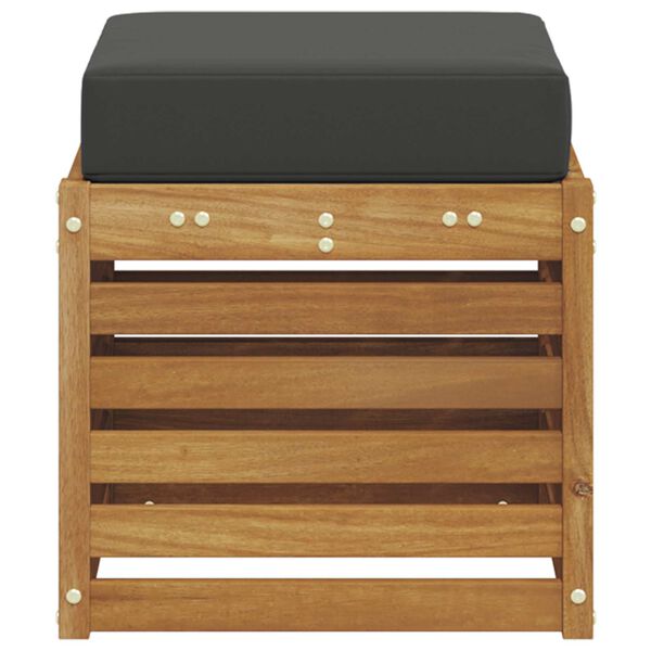 vidaXL Stolička 2 Kus Pr&iacute;rodn&aacute; a antracitov&aacute; Pevn&eacute; ak&aacute;ciov&eacute; drevo