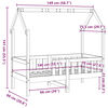 vidaXL R&aacute;m detskej postele domček biely 70x140 cm mas&iacute;vna borovica