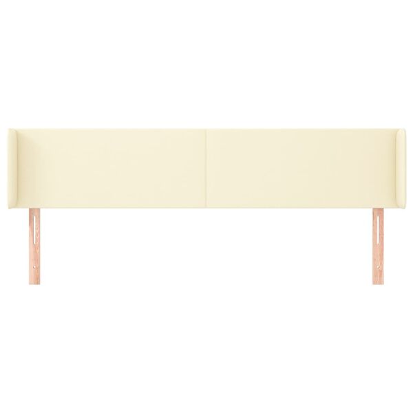 vidaXL Čelo postele so z&aacute;hybmi kr&eacute;mov&yacute; 183x16x78/88 cm umel&aacute; koža