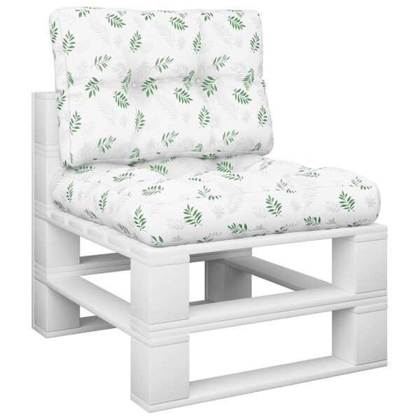 vidaXL Podu&scaron;ky na paletov&uacute; pohovku 2 ks vzor listov l&aacute;tka