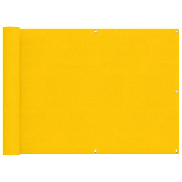 vidaXL Balk&oacute;nov&aacute; obrazovka Žlt&aacute; 75 x 200 cm PU potiahnut&yacute; oxford alu