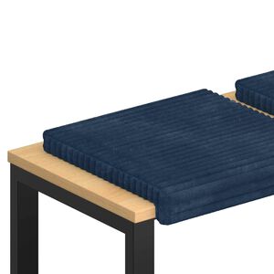 vidaXL Vank&uacute;&scaron; na lavičku 4 ks Pl plush kord N&aacute;morn&iacute;cka modr&aacute;
