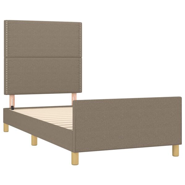 vidaXL R&aacute;m postele bez matraca Taupe 90x190 cm L&aacute;tka