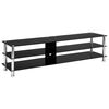 vidaXL TV stol&iacute;k čierny 150x40x40 cm tvrden&eacute; sklo