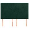 vidaXL Čelo postele tmavozelen&eacute; 144x5x118/128 cm zamatov&eacute;