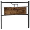 vidaXL N&aacute;hradn&eacute; čelo postele, tmav&yacute; dub 100 cm, kompozitn&eacute; drevo a oceľ