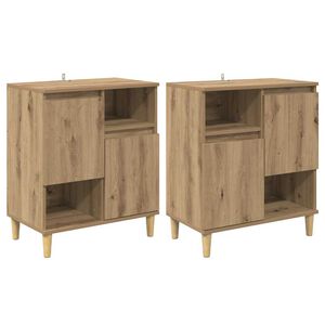 vidaXL Komody 2 pcs Remeseln&yacute; dub 60 x 35 x 70 cm Kompozitn&eacute; drevo