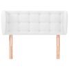vidaXL Čelo postele so záhybmi biely 83x23x78/88 cm umelá koža