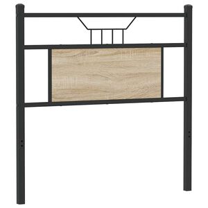 vidaXL N&aacute;hradn&eacute; čelo postele, dub sonoma 80 cm, kompozitn&eacute; drevo a oceľ