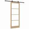 vidaXL Posuvn&eacute; dvere ORKDAL Pr&iacute;rodn&aacute; a čierna 93 x 232 cm