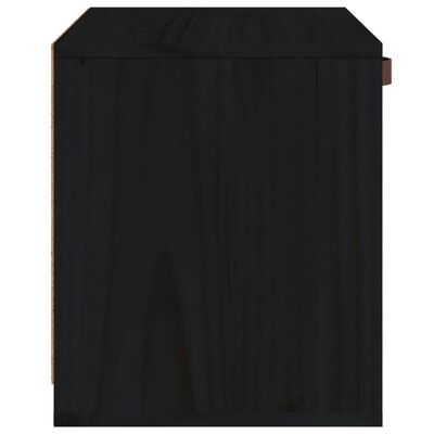 vidaXL Nástenná skrinka čierna 40x30x35 cm masívna borovica