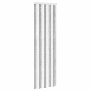 vidaXL Z&aacute;ves proti hmyzu z chenille &Scaron;ed&yacute; a biely 56 x 185 cm 100% PP