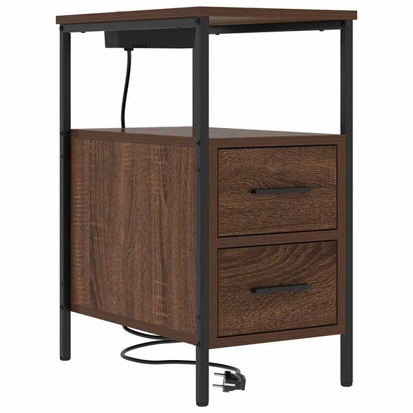 vidaXL Nočn&yacute; stol&iacute;k Hned&yacute; dub 30 x 48 x 61 cm Kompozitn&eacute; drevo