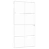 vidaXL Interi&eacute;rov&eacute; dvere biele 102x201,5 cm tvrden&eacute; sklo a hlin&iacute;k &uacute;zke