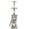 vidaXL Škrabadlo pre mačky so sisalovými stĺpikmi 138 cm sivé