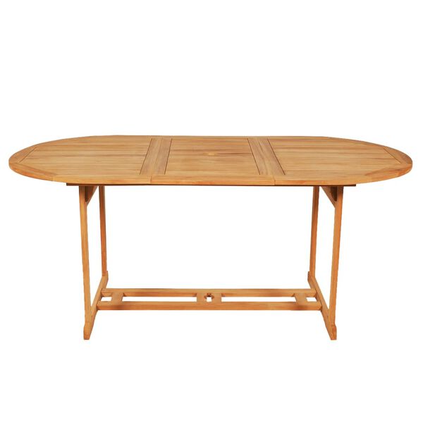 vidaXL 9-dielna záhradná jedálenská súprava tíkový masív