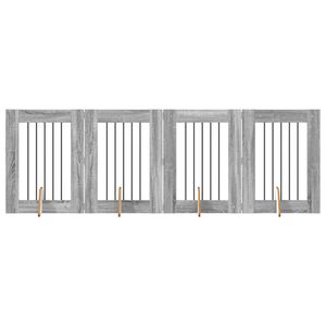 vidaXL Br&aacute;na pre psov so stojanmi 4 pcs Siv&aacute; sonoma 60 x 80 cm