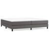 vidaXL Posteľn&yacute; r&aacute;m s boxspringom siv&yacute; 200x200 cm umel&aacute; koža