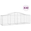 vidaXL Obl&uacute;kov&yacute; gabionov&yacute; k&ocirc;&scaron; 30 ks 200x50x60/80 cm pozinkovan&eacute; železo