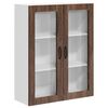vidaXL N&aacute;stenn&yacute; sklenen&yacute; kabinet LUCCA Hned&yacute; dub 80 x 31 x 100 cm