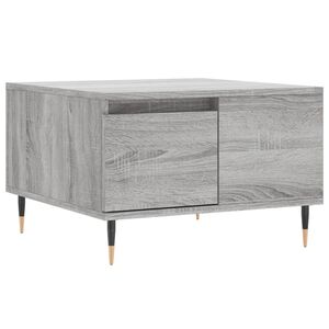 vidaXL Konferenčn&yacute; stol&iacute;k siv&yacute; dub sonoma 55x55x36,5 spracovan&eacute; drevo