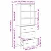 vidaXL Highboard so z&aacute;suvkou Remeseln&yacute; dub 69,5 x 34 x 180 cm