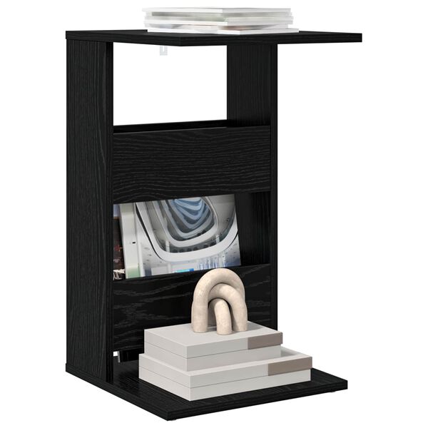 vidaXL Bočn&yacute; st&ocirc;l Čierny dub 40 x 35 x 60,5 cm Kompozitn&eacute; drevo