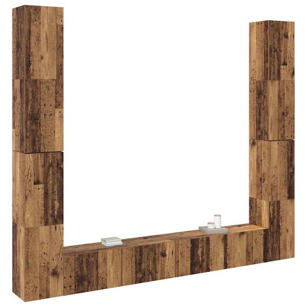 VidaXL 6-dielna s&uacute;prava n&aacute;stennej TV skrinky, kompozitn&eacute; drevo