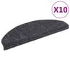 vidaXL Schodov&eacute; rohože, samolepiace, 10 ks, 65x21x4 cm, tmavo&scaron;ed&eacute;, polkruhov&eacute;, veľk&eacute;