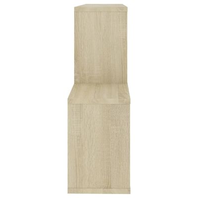 vidaXL Nástenná polica, biela a sonoma 100x18x53 cm, kompozitné drevo