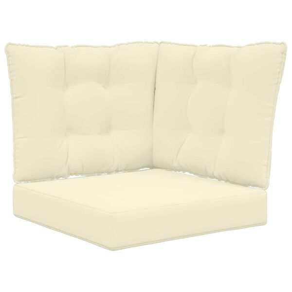 vidaXL Vank&uacute;&scaron; na vonkaj&scaron;iu pohovku 3 pcs Kr&eacute;mov&aacute; Polyester