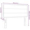 vidaXL LED hlavov&aacute; doska s čelnou doskou Tmavohned&aacute; 80 cm Polyester