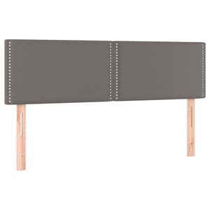 vidaXL Čel&aacute; postele 2 ks siv&eacute; 72x5x78/88 cm umel&aacute; koža