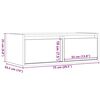 vidaXL TV skrinka s LED svetlami, biela 75x35,5x25 cm