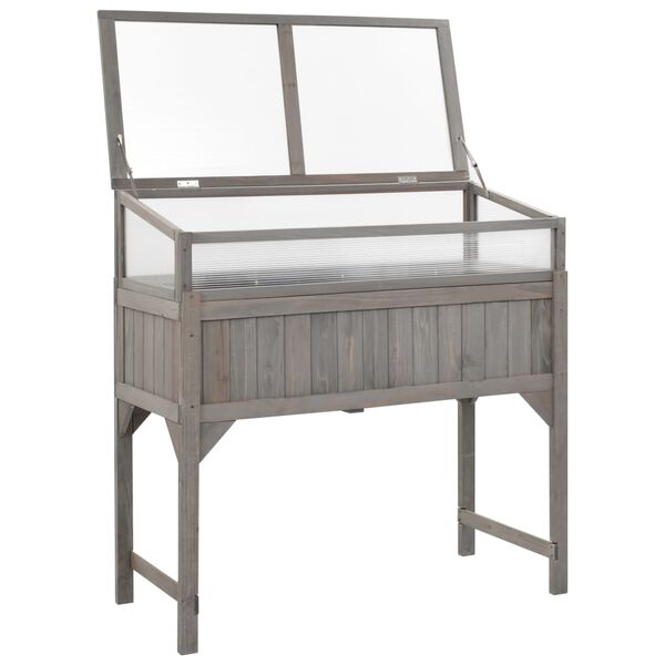 vidaXL Vysok&yacute; z&aacute;hon so sklen&iacute;kom 120x54x120 cm jedľov&eacute; drevo