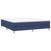 vidaXL Posteľný rám boxspring s matracom modrý 160x200 cm látka