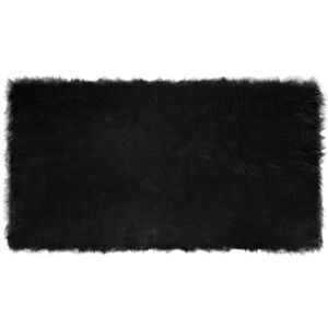 vidaXL Koberec z umel&eacute;ho ovčieho kožucha TAFALLA Čierna 60 x 110 cm